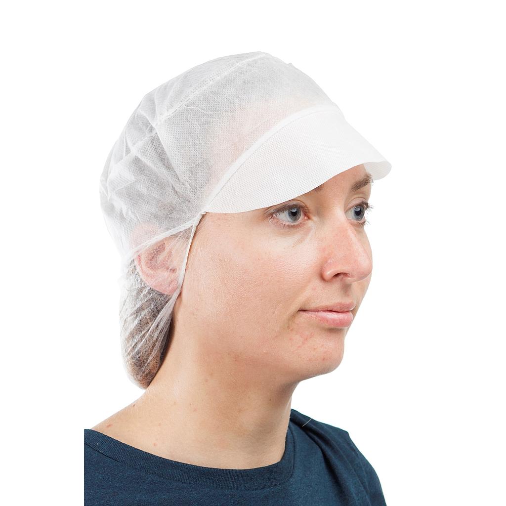 CASQUETTE RÉSILLE 35g/m2 BLANC (carton 500pcs)